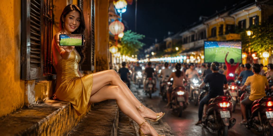 Người chơi đăng nhập tài khoản cá cược trực tuyến tại Hội An về đêm