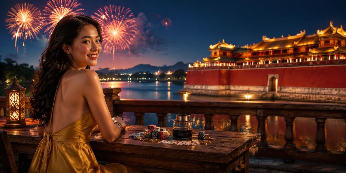 Người chơi tại quán cà phê Huế thưởng thức trò chơi bài và theo dõi kèo cá cược trực tuyến